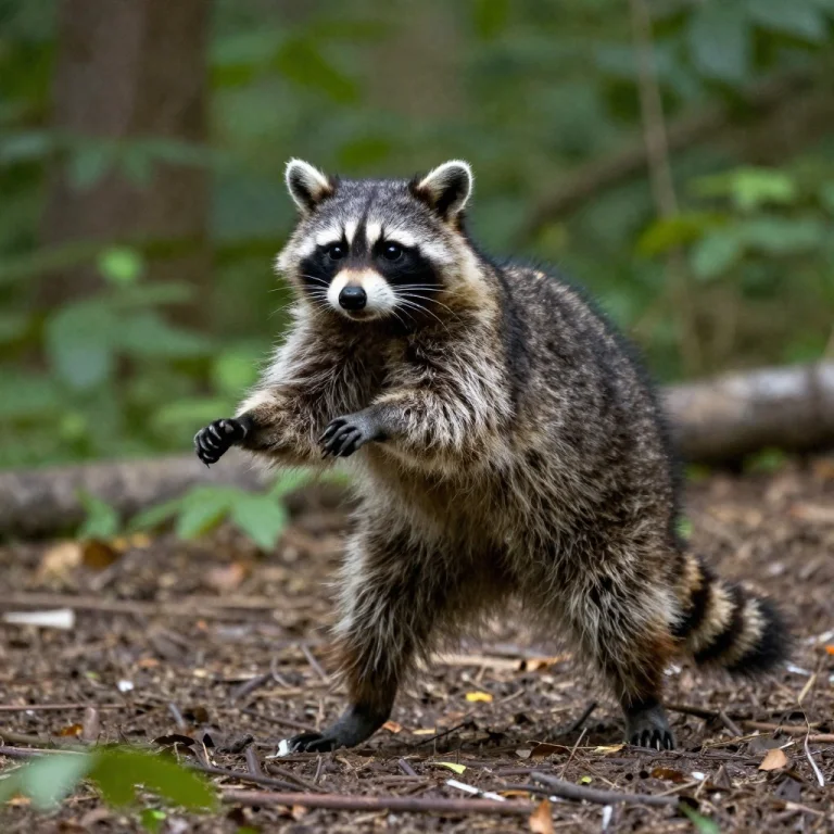 Dance, Racoon, Forest