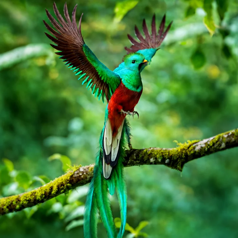 Outside At The Rainforest, Solo, Flying While Spreading The...