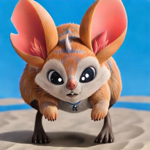 Jerzdf, Jerboa, Rat, Big Ears, Bipedal, Solo, No Humans, Ful... — Stable Diffusion AI Prompt: Jer(ZDF), jerboa, rat, big ears, bipedal, solo, no humans, full body, motion blu...