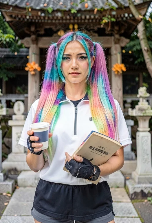 1other, Solo, Very Long Hair, Gradient Hair, Twintails, Hete...