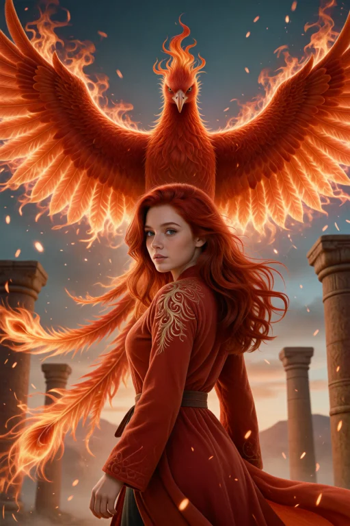 A Magnificent Phoenix Spreads Its Wings Behind L33na, Fillin...