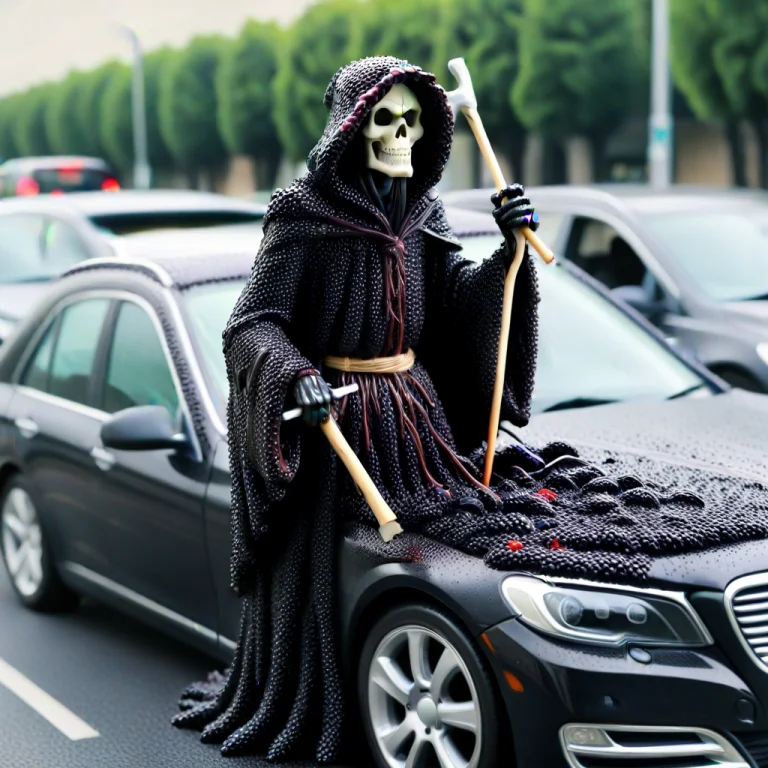 A Blackberryworld Grim Reaper Stuck In Traffic While Trying...