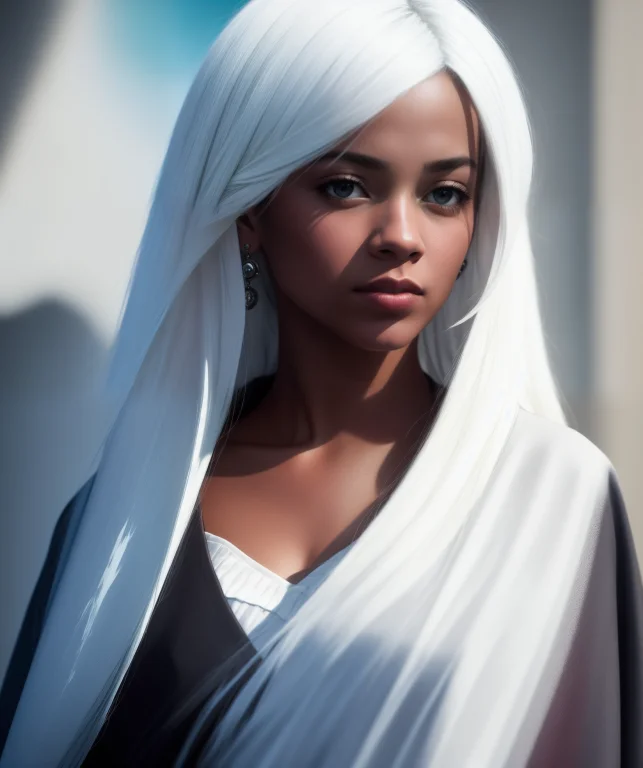 Black Skin,white Haired, Female, Woman, Modelshoot Style, Ex...