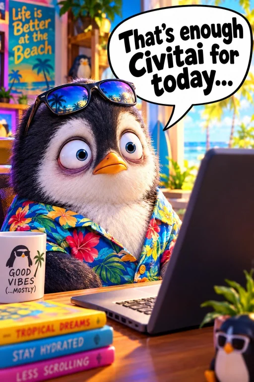 A High Quality Image Of A Cute And Fluffy Penguin Looking At...