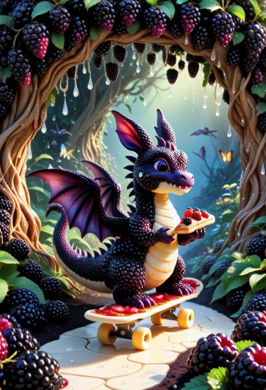 A Blackberryworld Chubi Dragon Completely Composed Of Dense...