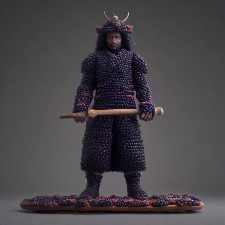 Blackberryworld Samurai Made Of Blackberries, In A Temple Ma...