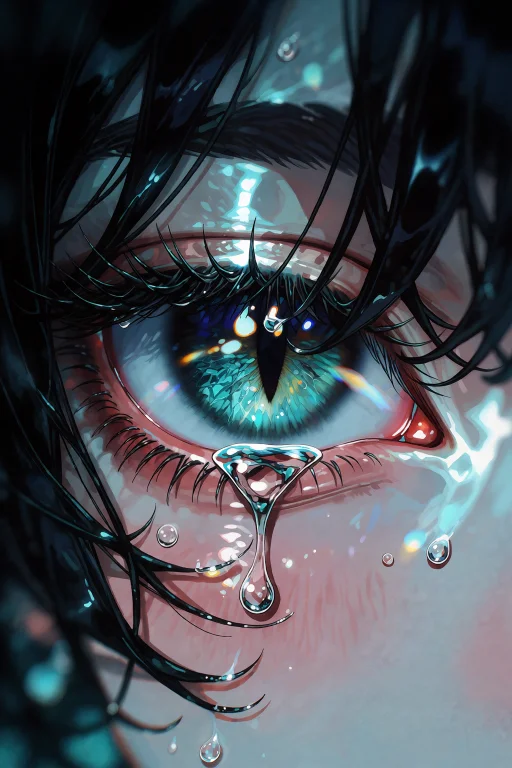 An Extreme Close-up Macro Anime Digital Illustration In A Co...