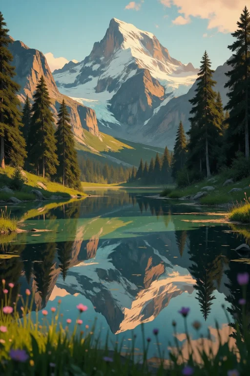Nature, A Breathtaking Wide-angle Landscape Photograph Of A...