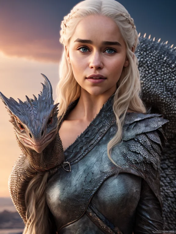 Hyper Real Photo Of Daenerys Targaryenemilia Clarke With Pet...