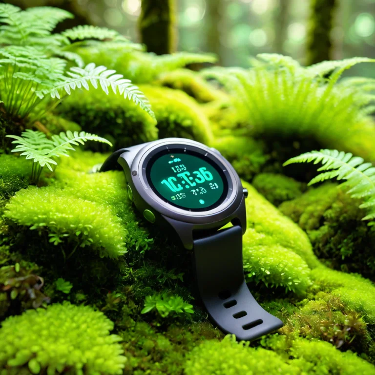 Loratech2mossgreeneryv10.80, Techmoss, A Smartwatch Resting...