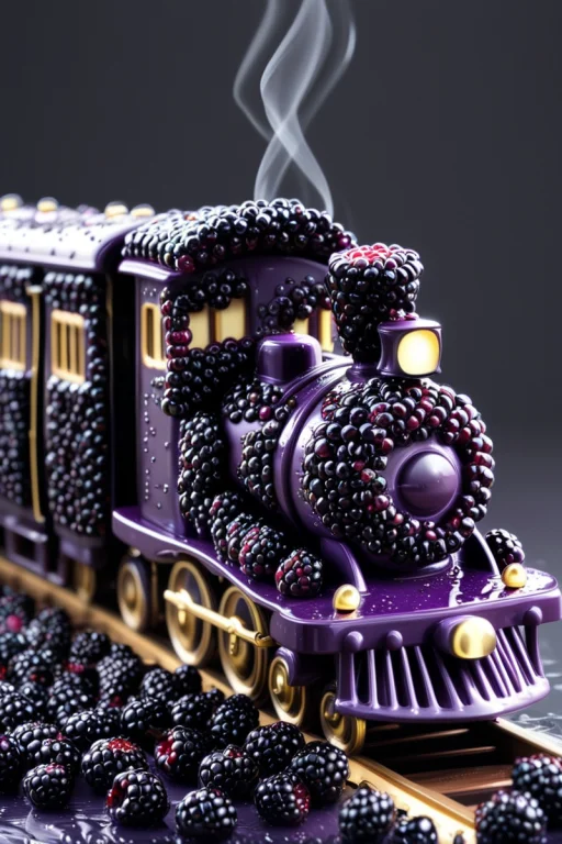 A Cute And Happy Train Riding On A Train Holdings A Trumpet....
