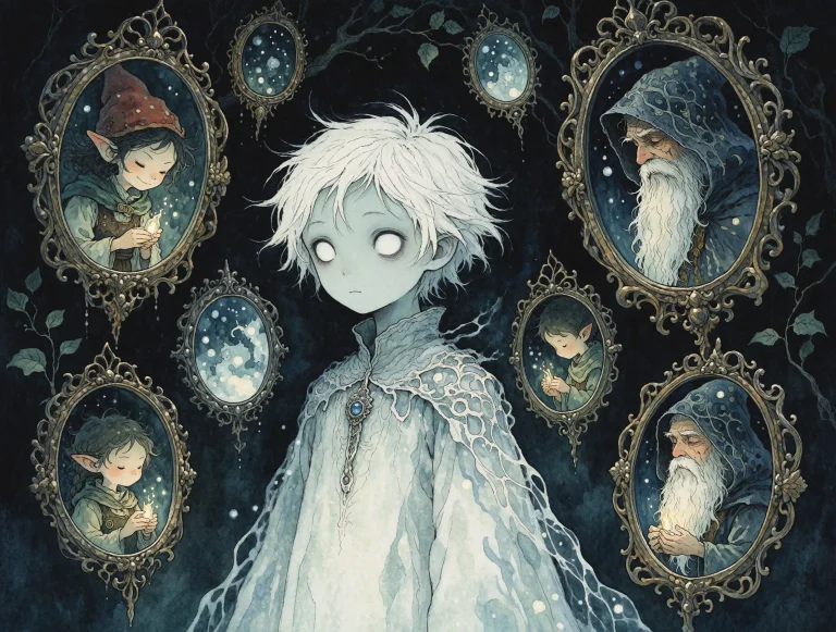 Studio Ghibli Dark Fairytale, A Pale, Enigmatic Changeling S...