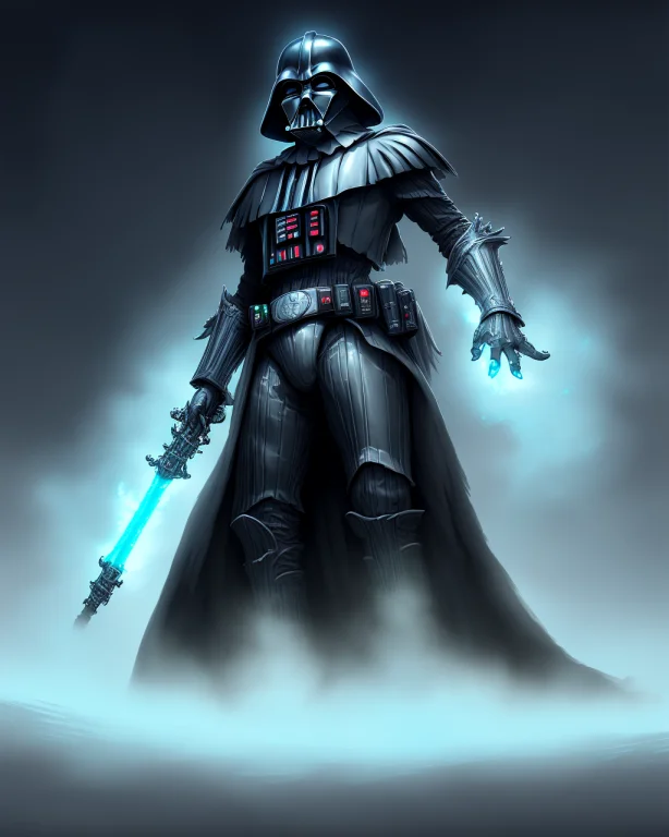A Ghst-3000 That Looks Like Darth Vader, Detailed, Elegant,...
