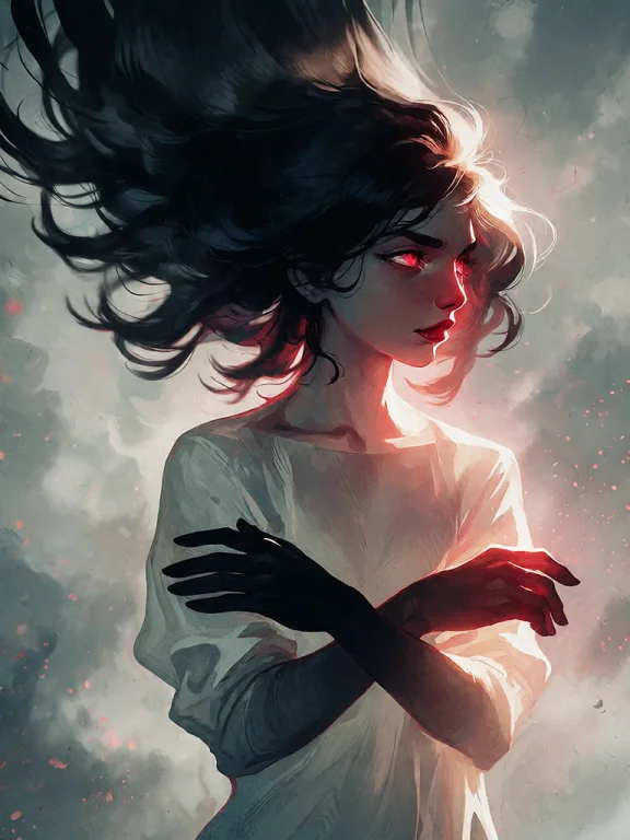 Bradhamel Art Style. A Hauntingly Beautiful Ethereal Woman W...