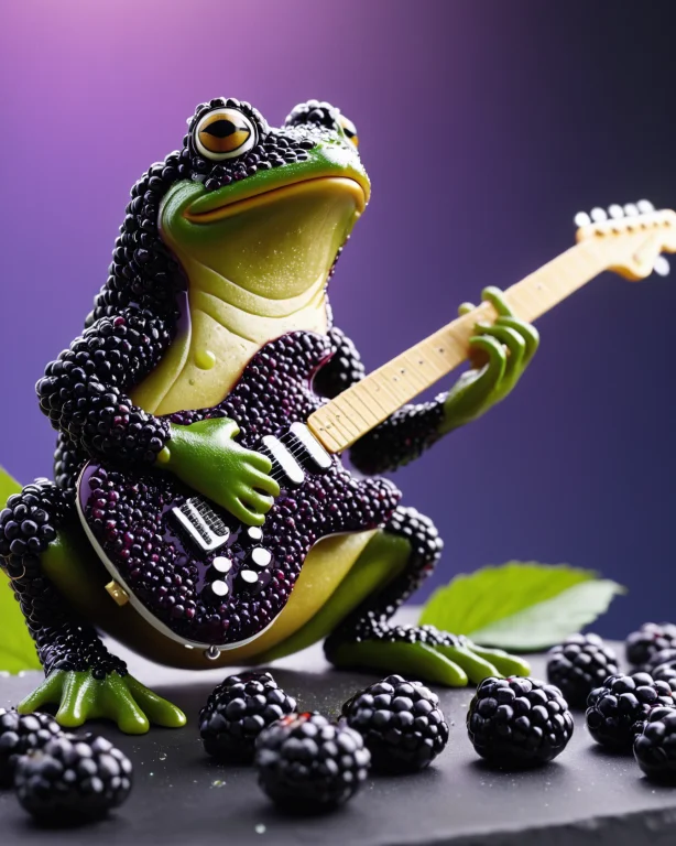 Blackberryworld Frog Rockstar Playing An Electric Guitar On...