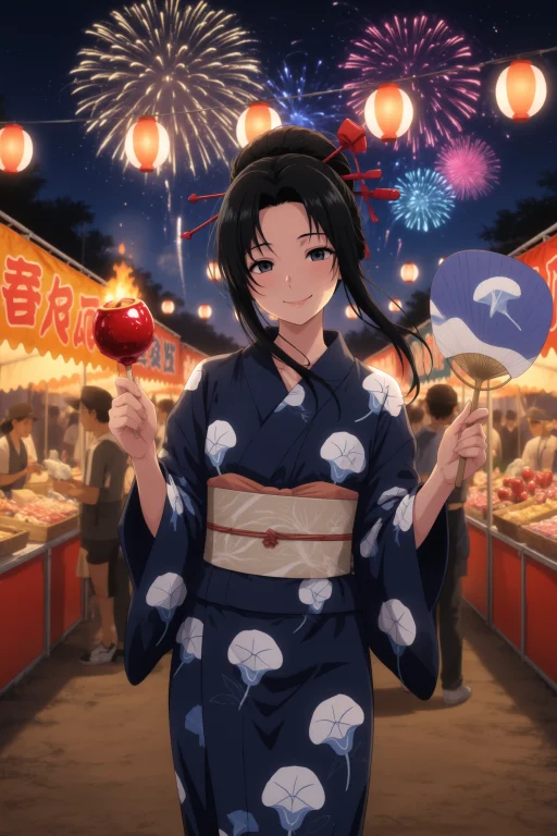 An Anime Illustration Of A Woman In Her Twenties With Long B...