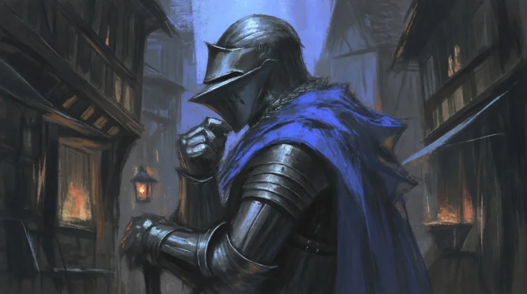 A Gothic Horror Digital Illustration Of An Imposing Knight C...