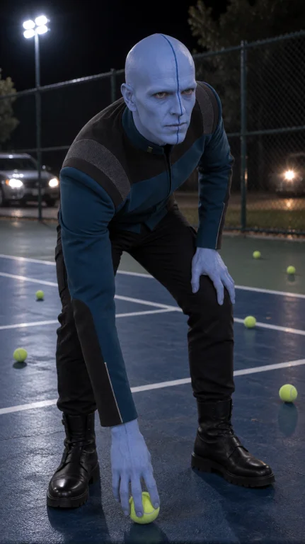 Blnml Alien Man, Three-quarter From Mid-thigh Up, Low Angle,...