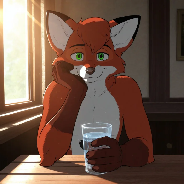 J4yc3ap, Anthro Male, Furry Male, Fox, Red Orange Fur, White...