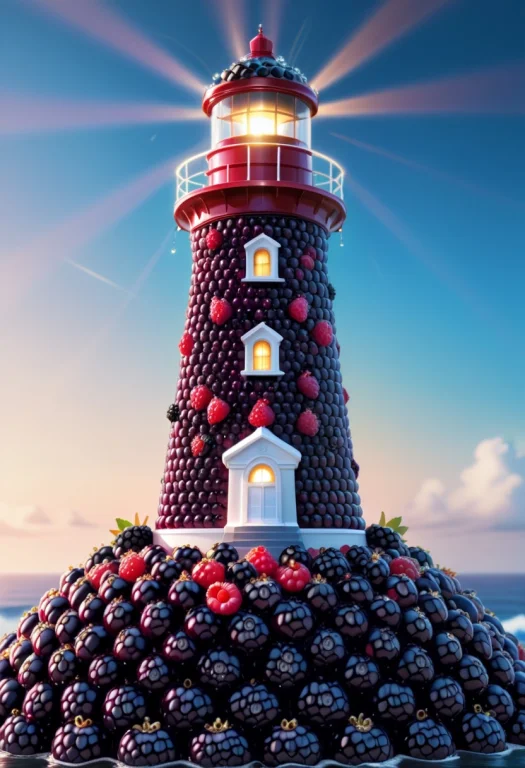 Blackberryworld, Lighthouse Made Of Berries, Lighthouse Made...