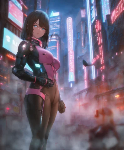 Android Woman, Masterpiece, Caustics, Detailed, Depth Of Fie... — Stable Diffusion AI Prompt: android woman, masterpiece, caustics, detailed, depth of field, neon lights, eye...