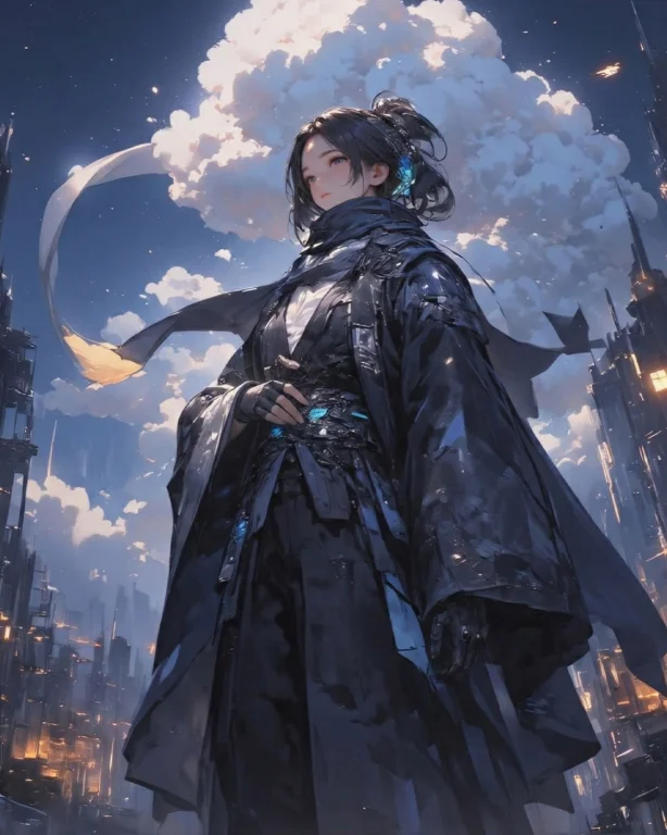 Anime Artwork Tsutomu Nihei , A Magic Mechanic Wearing A Rob...