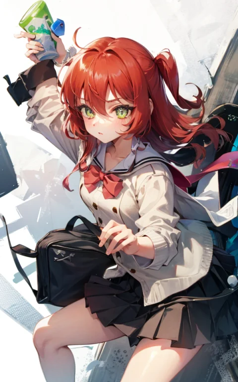 Masterpiece,1girl,solo,kuniform,feathers, Black Ice Cube,hea...