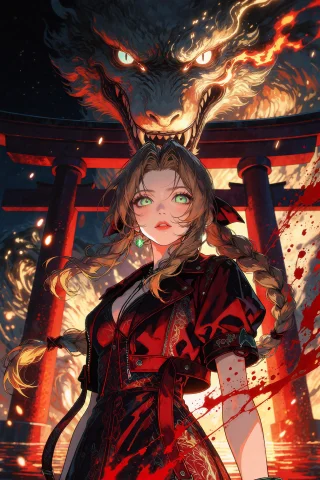 A High-contrast Digital Anime Illustration In A Commercial A... — Stable Diffusion AI Prompt: A high-contrast digital anime illustration in a commercial art style, featuring...