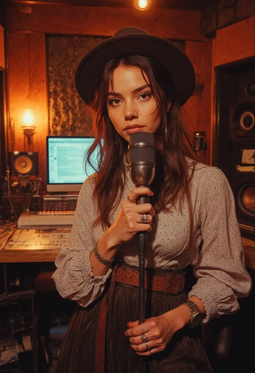 A Professional Portrait And Scene Of Brazilian Singer And Ac...