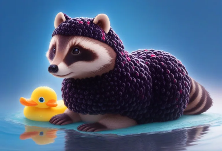 Blackberryworld A Raccoon Eating A Rubber Duck