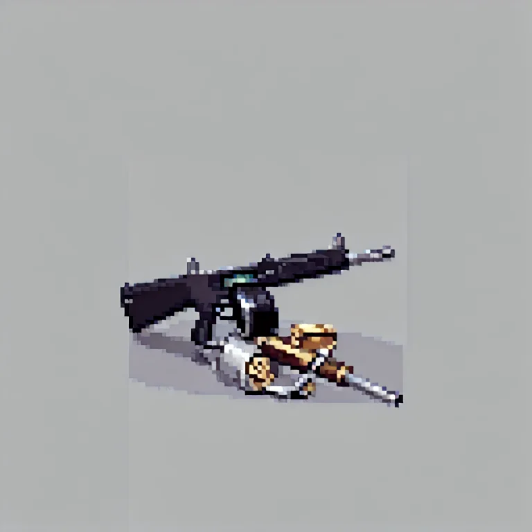 Aa12,gun, Object,no Human,pixpix, 8-bit, Pixelart