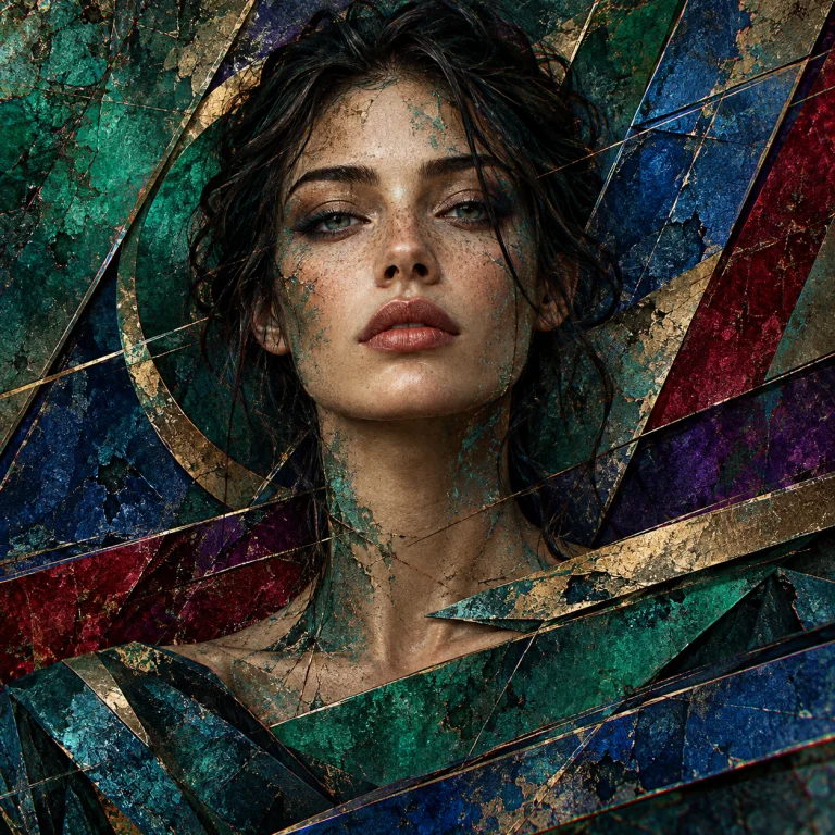 Portrait Dune Sublime Jeune Femme. Vue Frontale. Format 11.