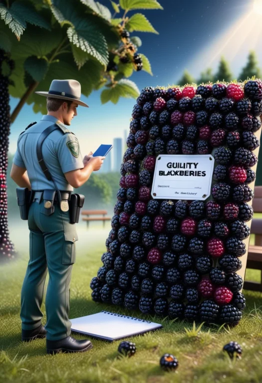 Blackberryworld Park Ranger Writing A Ticket To A Tourist St...