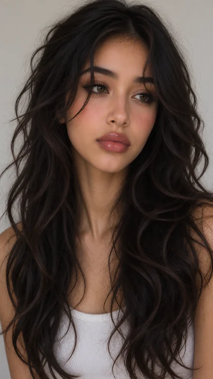 Chamillex.long Dark Hair Loose In Soft Waves With Face-frami...