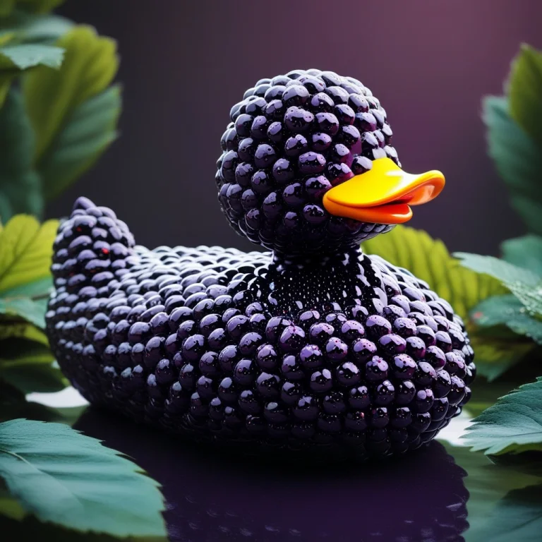 Blackberryworld, Dark Purple-black Rubber Duck Made Of Black...