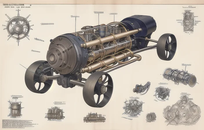 Eplanit, A Concept Render Of A Steam Powered Cannon With Whe...