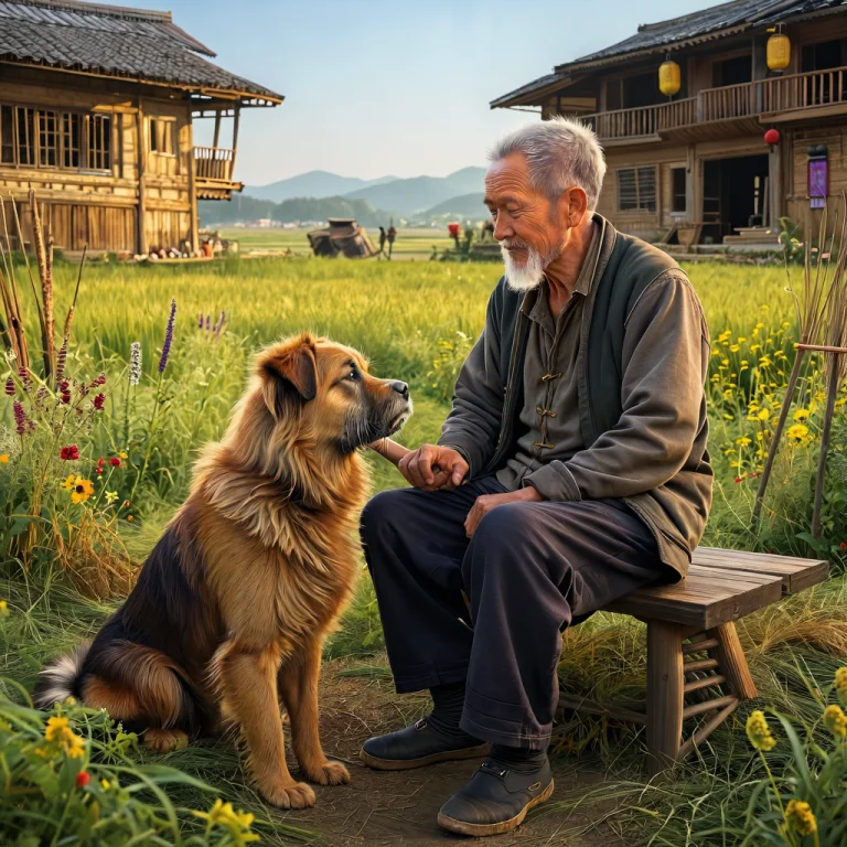 This Artwork Captures A Serene Moment In A Chinese Countrysi...