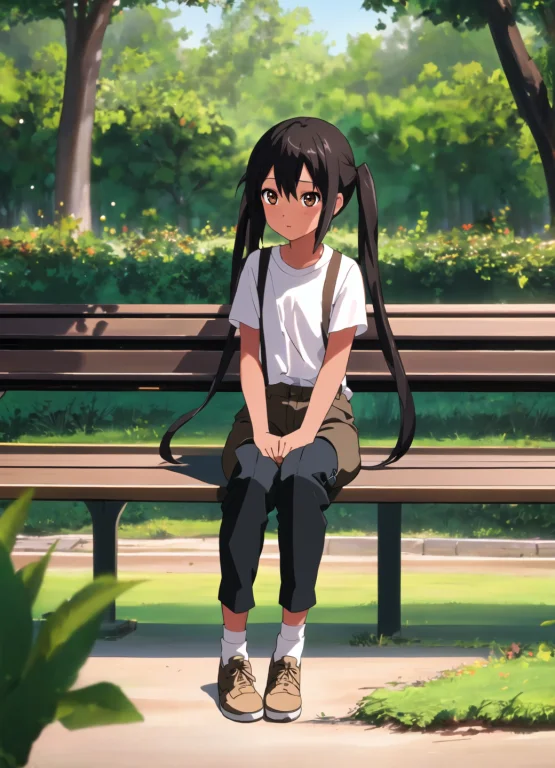 Loranakanoazusa0.5, Full Body, 1girl, Summer Park, Masterpie...
