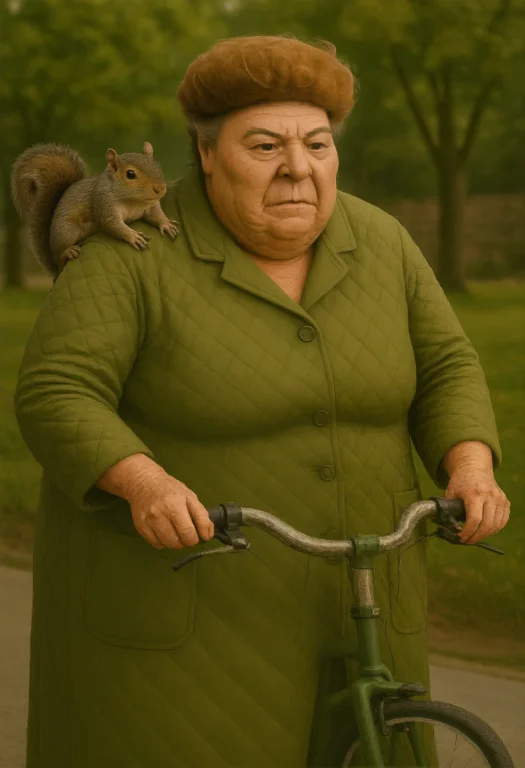 Jun3, Wig Like A Hat, Green Quilted Housecoat, Squirrel, Big...