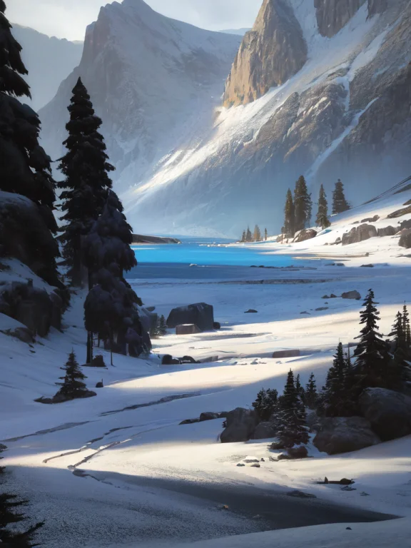 Conceptart, Scenery, Ice, Snow, Glacier, Mountain, Peak, Ape...
