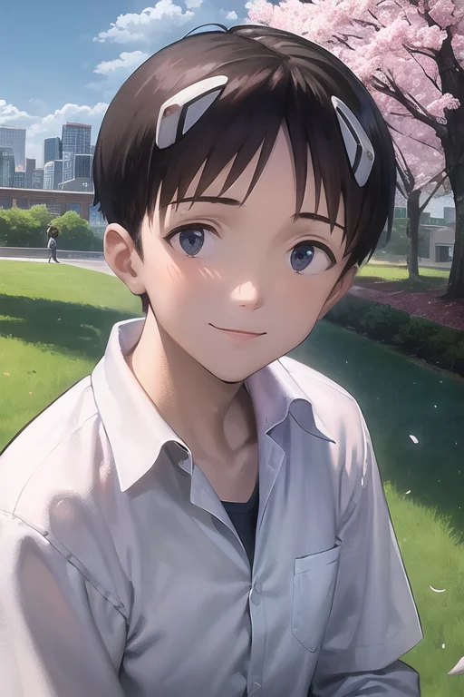 Masterpiece, Best Quality, 1boy1.4, Ikarishinji, White Shirt...