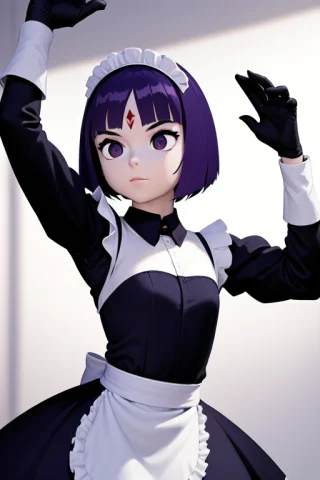 Tfmraven, Forehead Mark, Maid Costume, Maid Headdress, Maid... — Stable Diffusion AI Prompt: TFM_Raven, forehead mark, maid costume, maid headdress, maid apron