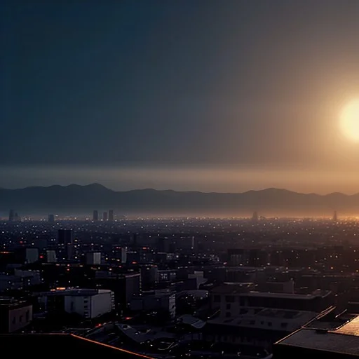 A City On The Moon At Dawn.