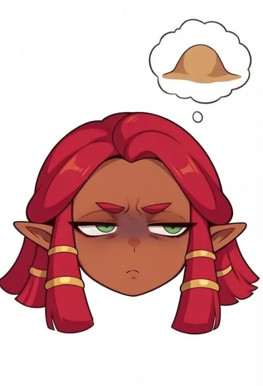 R1j3mc1tr0n, Green Eyes, Red Hair, Short Hair, Dark Skin, Po...