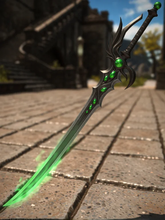 Final Fantasy Xiv In-game Screenshot, Magical Sword Floating...
