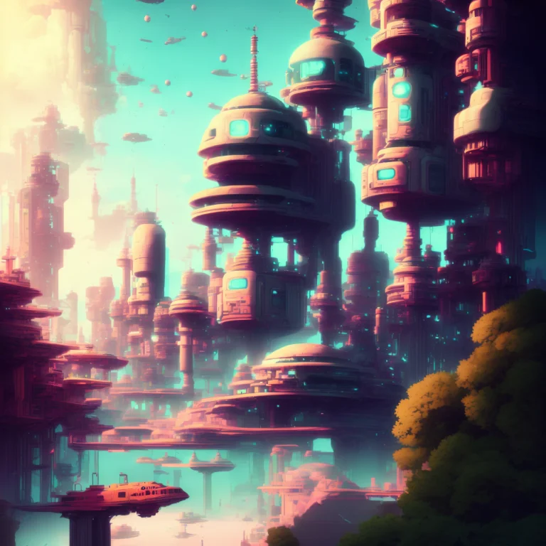 Digital Ink, Wide Shot, Sci Fi City, Cybercity, Style By Jov...