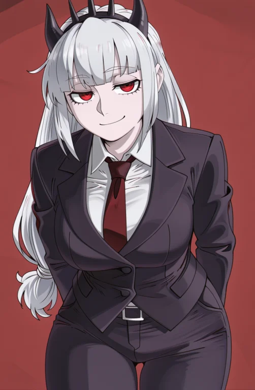 Ojisty, 1girl, Solo, Lucifer Helltaker, Helltaker, Zayasty,...