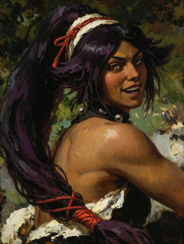 Gustave Courbet Style,shihouin Yoruichi,she Has A Happy Expr... — Stable Diffusion AI Prompt: Gustave Courbet style,Shihouin Yoruichi,she has a happy expression,a dark-skinne...