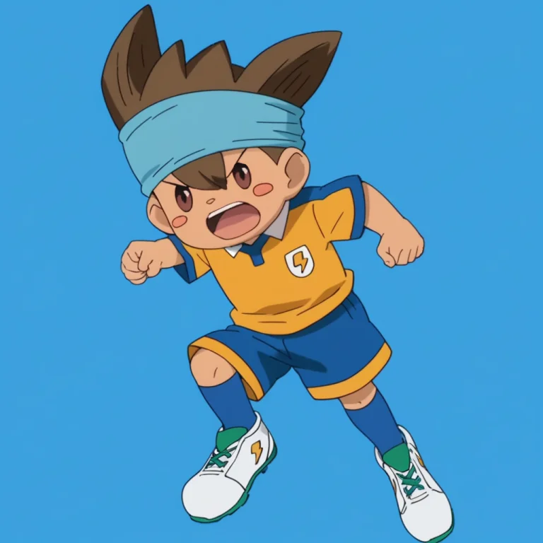 Male, Short Character, Brown Hair, Light Blue Headband, Brow...