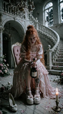 Anastasia Tremaine, 38 Abandoned Ballroom A 38-year-old Woma... — Stable Diffusion AI Prompt: Anastasia Tremaine, 38: Abandoned Ballroom A 38-year-old woman with frizzy carro...